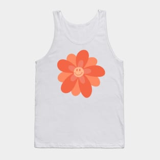 Bright and Cheerful Flower Smiley Face Tank Top